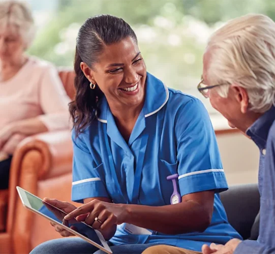 Carer using a digital care record - reduced